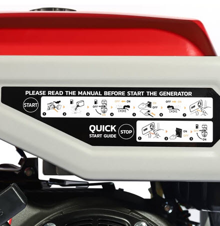 POLO เครื่องปั่นไฟ เบนซิน รุ่น GT4500I ปั่นไฟ3.5KW. Inverter ถังน้ำมัน 7.5 ลิตร เครื่องกำเนิดไฟ สตาร์ทด้วยมือ - Image 6