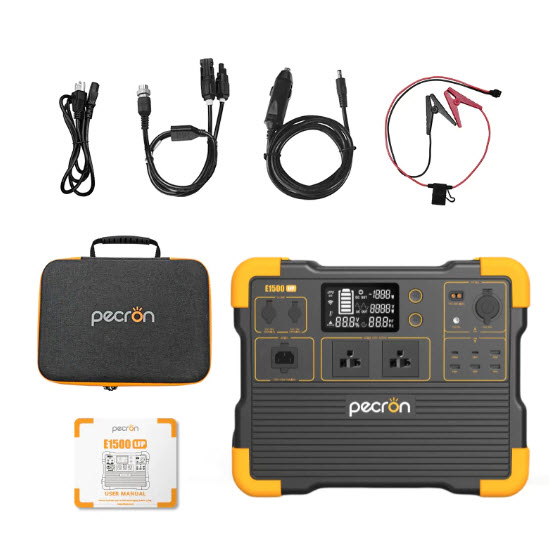 pecron รุ่นE1500LFP Power Station 2200W1536WH480000mAhแบตเตอรี่สำรองพกพา/เครื่องสำรองไฟ - Image 2