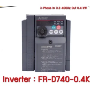 อินเวอร์เตอร์ มิตซูบิชิ FR-D740-0.4K : 0.4kW Mitsubishi FR-D740-0.4K Inverter 0.4KW 0.5HP Input 3-Phase 380-480VAC