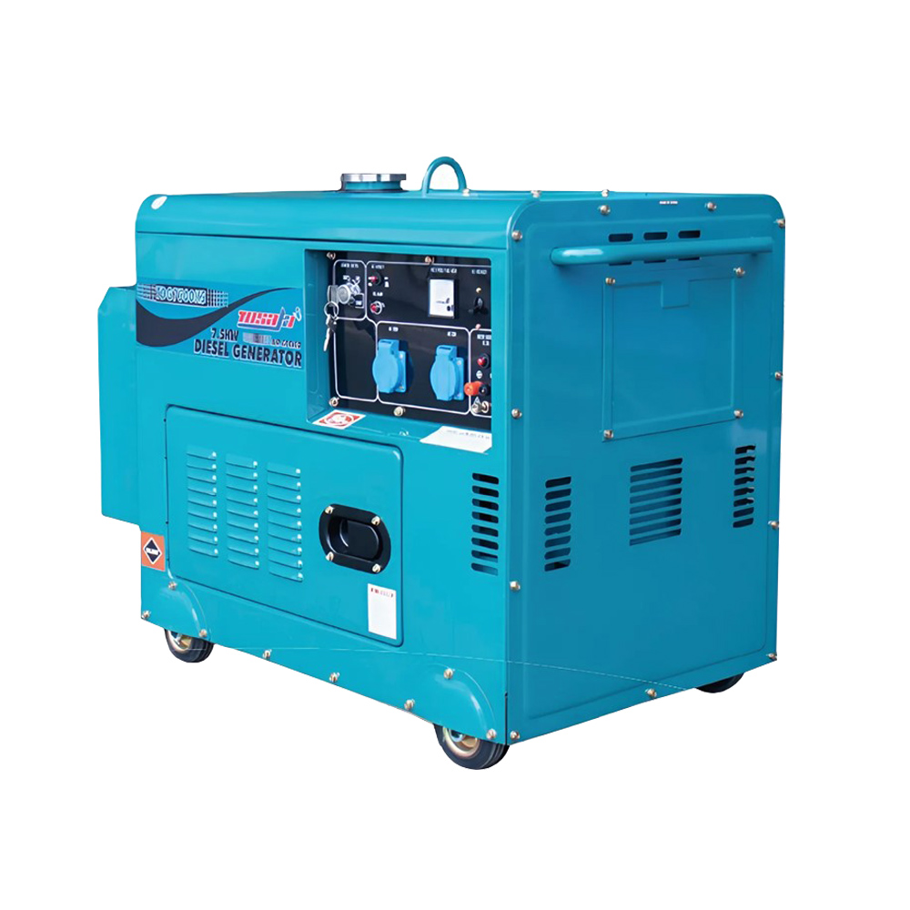 TOSAKI TDG7500KS เครื่องปั่นไฟดีเซล 7.5KW/10HP 220V. เครื่องยนต์ 4 จังหวะ 1 ลูกสูบ รุ่นเก็บเสียง