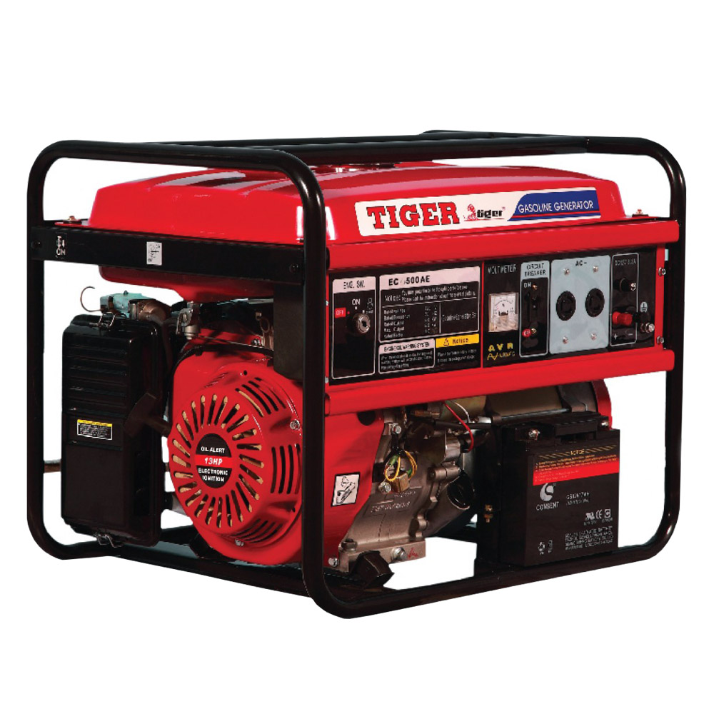 TIGER EC-6500AE เครื่องปั่นไฟ 5.5KW (พร้อมแบตเตอรี่ )